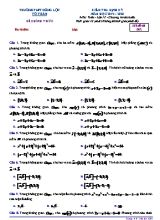 Đề kiểm tra định kỳ môn Toán Lớp 12 (Chương trình chuẩn) - Mã đề 002 - Năm học 2019-2020 - Trường THPT Đồng Lộc